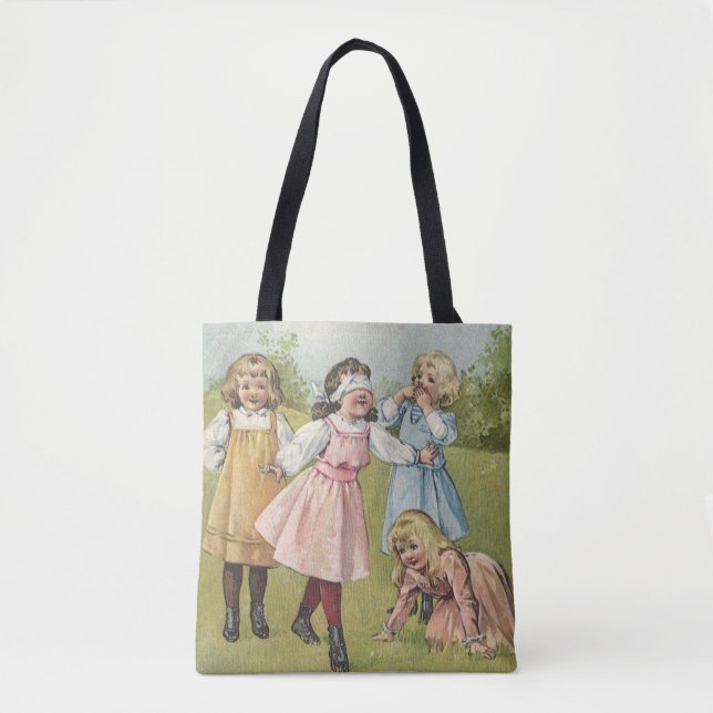 Bolso De Tela Niños victorianos de época juegan al blasfemo de c (Anverso)