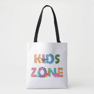Bolso De Tela Niños Zona Dinosaurios