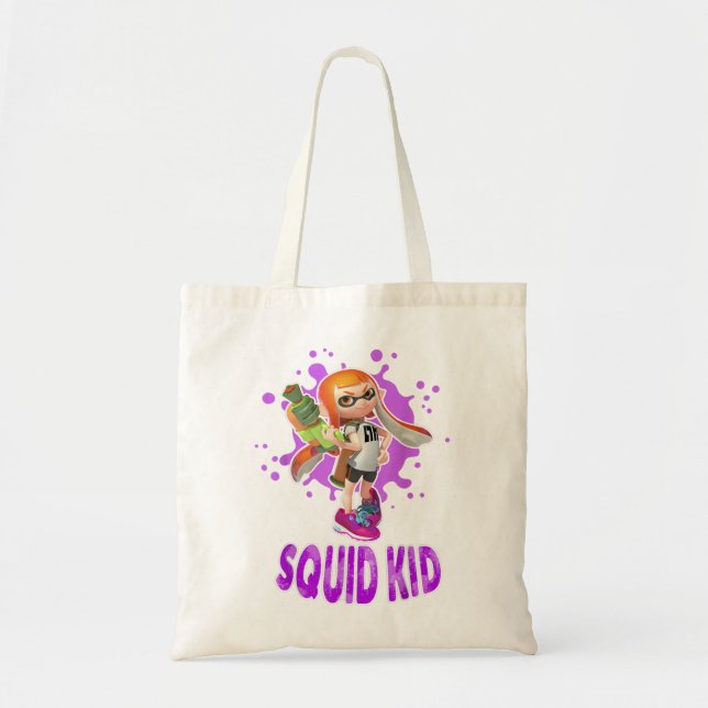 Bolso De Tela Nintendo Splatoon Squid Kid Splat Rosa Gráfica T S (Frente)