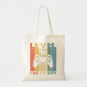 Bolso De Tela Nivel 10 Camisas Desbloqueadas Gracioso Video Game