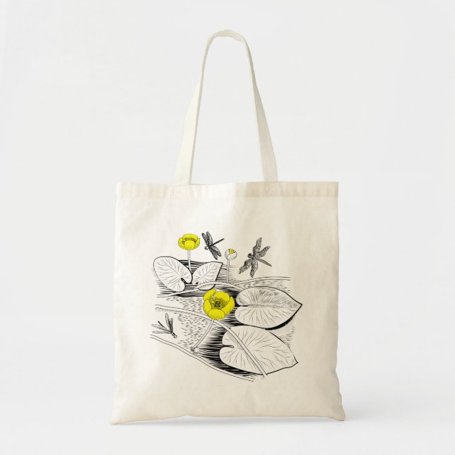 Bolso De Tela Niveles de agua grabados (Frente)
