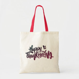 Bolso De Tela Niza Tipografía de texto para Acción de Gracias