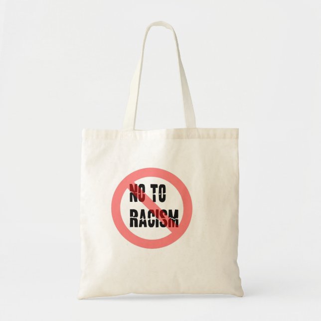 Bolso De Tela No al racismo | Lema contra el racismo (Frente)