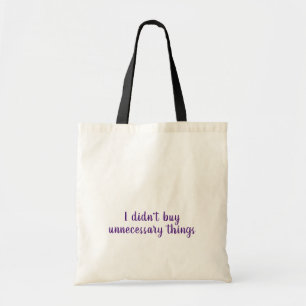 Bolso De Tela No compré cosas innecesarias
