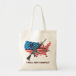 Bolso De Tela No Cumpliré La Segunda Enmienda AR Bandera AR15