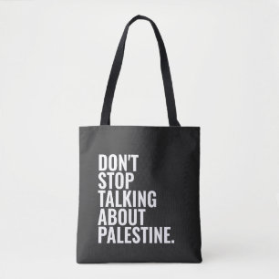 Bolso De Tela no dejes de hablar de palestina Basic White