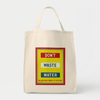Bolso De Tela No desperdiciar agua