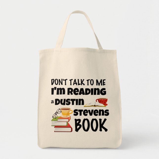 Bolso De Tela No digas que estoy leyendo un libro de Dustin Stev (Frente)