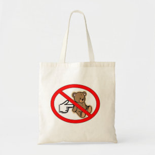 Bolso De Tela No empuje el tote del oso