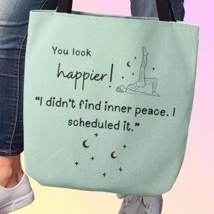 Bolso De Tela No encontré la paz interior. Lo programé".