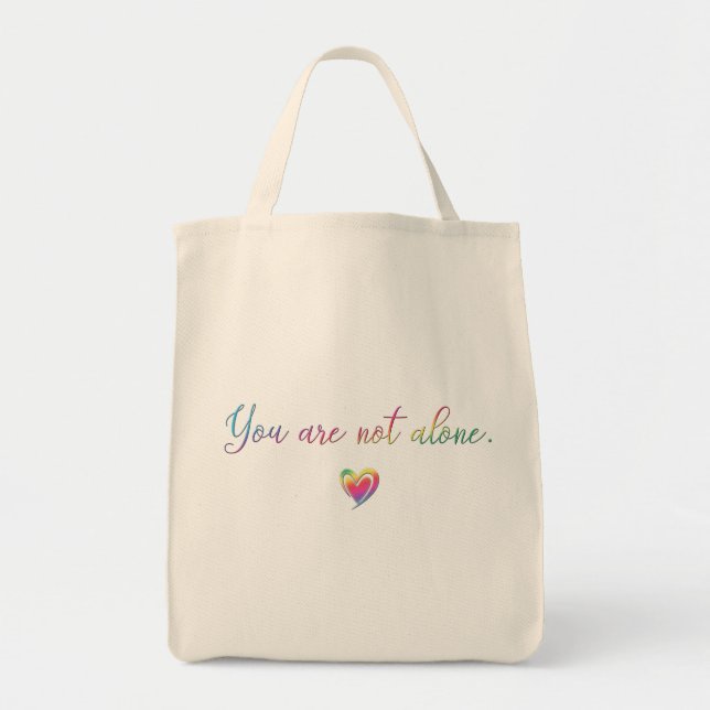 Bolso De Tela No Estás Solo (Frente)