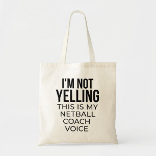 Bolso De Tela No estoy gritando que esta es mi voz de entrenador