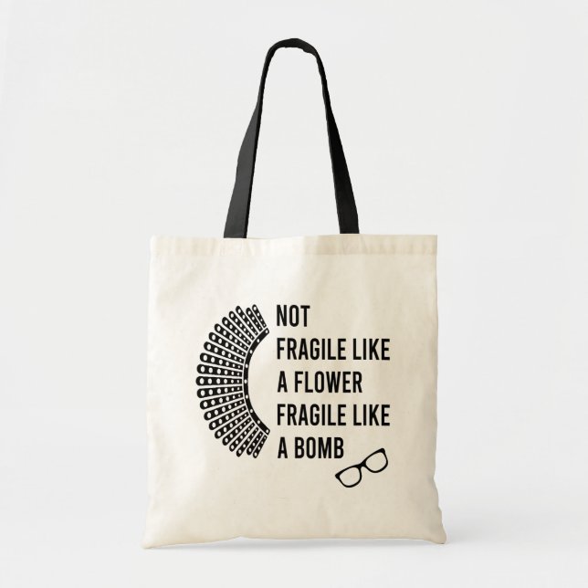Bolso De Tela No frágil como flor frágil como bomba (Frente)