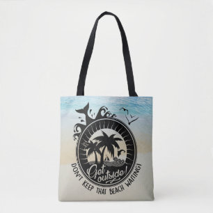 Bolso De Tela No guarde esa playa el esperar de retruécano