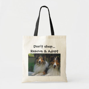 Bolso De Tela No hace compras… el rescate y no adopta Shelties