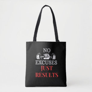 Bolso De Tela No hay excusa sólo resultados-Motivación de la bol