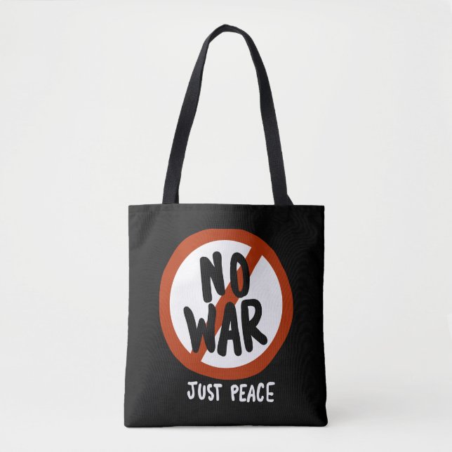 Bolso De Tela No hay guerra, sólo paz (Anverso)