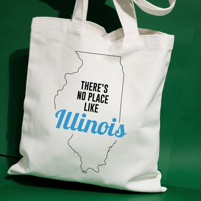 Bolso De Tela No hay lugar como Illinois, Tote Bag, Mamá Regalo (Subido por el creador)