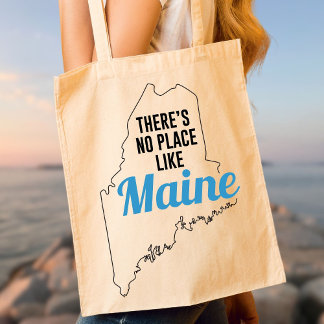 Bolso De Tela No hay lugar como Maine, Tote Bag, Mamá Regalo