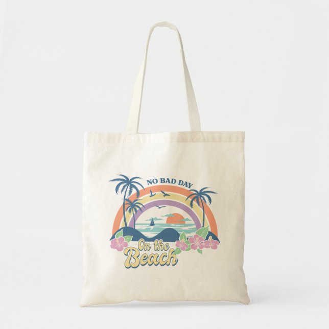 Bolso De Tela No Hay Malos Días En La Playa (Frente)