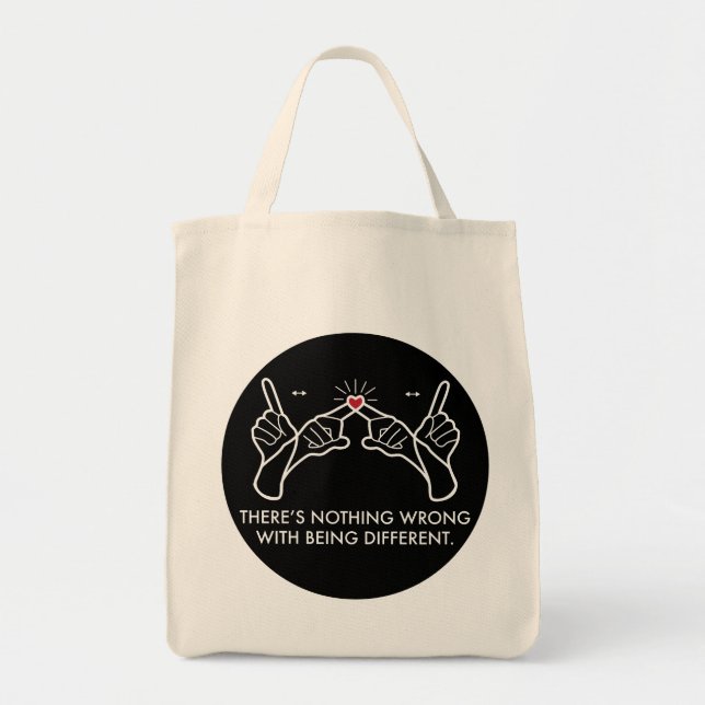 Bolso De Tela No hay nada malo en ser diferente (Frente)