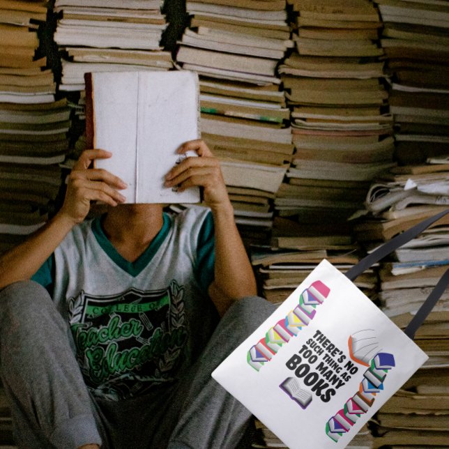 Bolso De Tela No hay tal cosa como demasiados libros (Subido por el creador)
