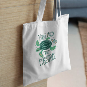 Bolso De Tela No hay tortuga plástica