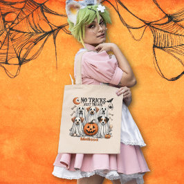 Bolso De Tela No hay trucos sólo trata/personalizado de Hallowee