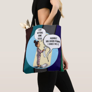 Bolso De Tela No Hice Nada Hoy Humor de Gatos