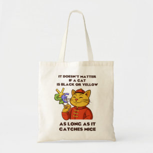 Bolso De Tela no importa si un gato es negro o amarillo, como