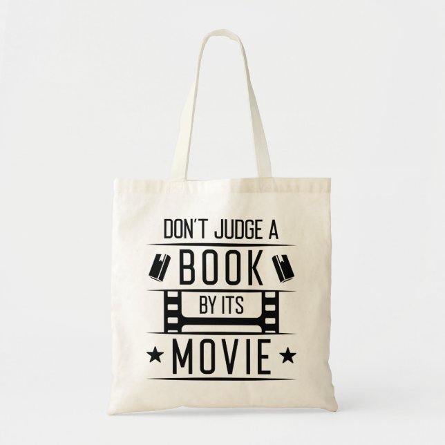 Bolso De Tela No juzguen un libro por su película (Frente)
