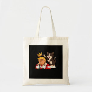Bolso De Tela No Kings Anti Gatos Divertido Estilo Clásico
