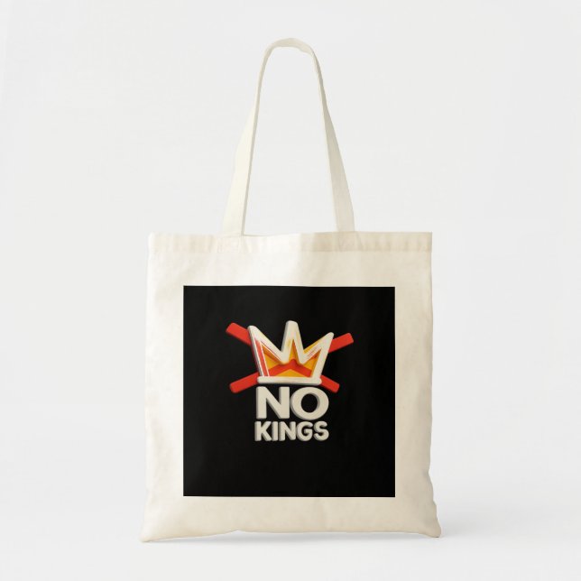 Bolso De Tela No Kings Anti Minimal Clean Design (Frente)