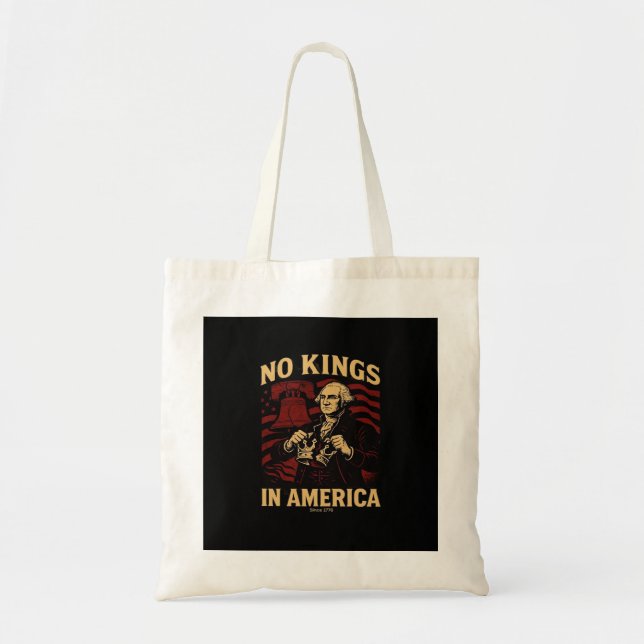 Bolso De Tela No Kings In America Since 1776 Anti-Donald Trumpp (Frente)