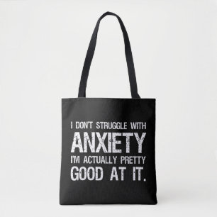 Bolso De Tela No lucho con ansiedad curiosa