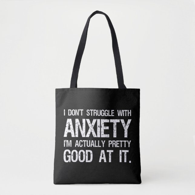Bolso De Tela No lucho con ansiedad curiosa (Anverso)