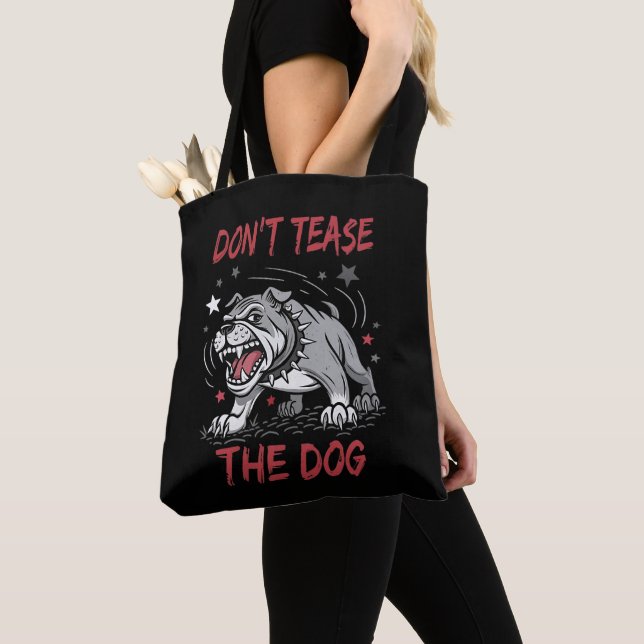Bolso De Tela No malinterpretes al perro Bulldog agresivo (Detalle)