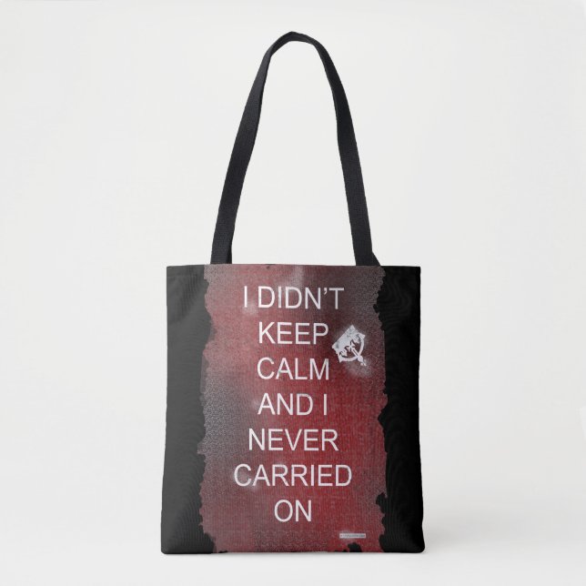 Bolso De Tela No Mantuve Calmado Diseño De Diversión De Sátira (Anverso)