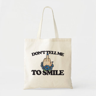 Bolso De Tela "No me digas que sonría" feminista de Middle Finge