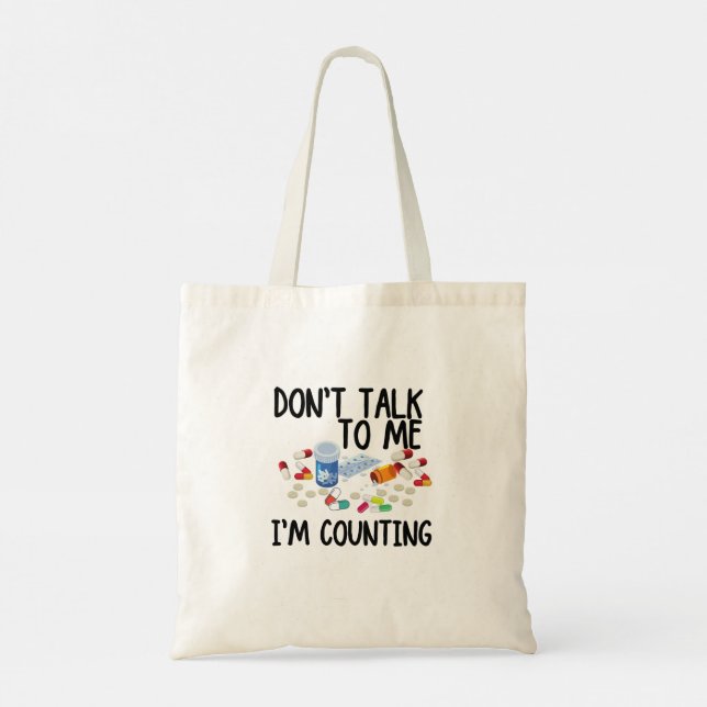Bolso De Tela no me hables, estoy contando (Reverso)