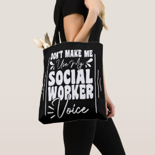 Bolso De Tela No me obligues a usar mi voz de trabajador social 