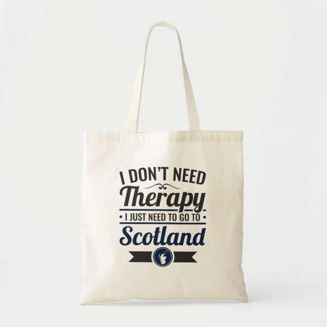 Bolso De Tela No necesito terapia para ir a Escocia (Frente)