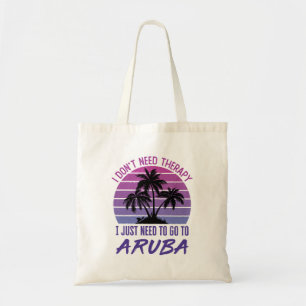 Bolso De Tela No necesito terapia solo necesito ir a Aruba