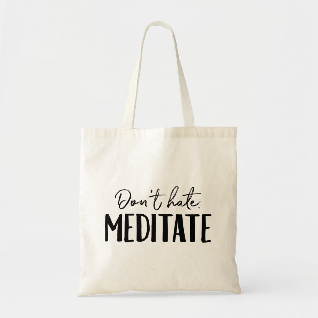 Bolso De Tela No odien la tipografía meditada (Frente)