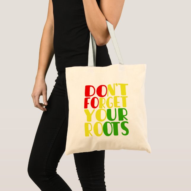 Bolso De Tela No olviden sus raíces-T-Shi afroamericano (Anverso (producto))