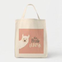 No prob. llama tote bag