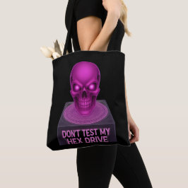 Bolso De Tela No Pruebes Mi Unidad Hex – Tote de Cráneo Púrpura