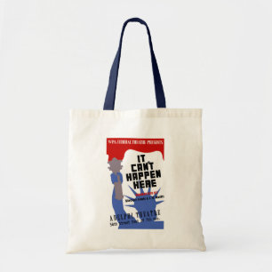 Bolso De Tela No puede ocurrir aquí Poster de WPA