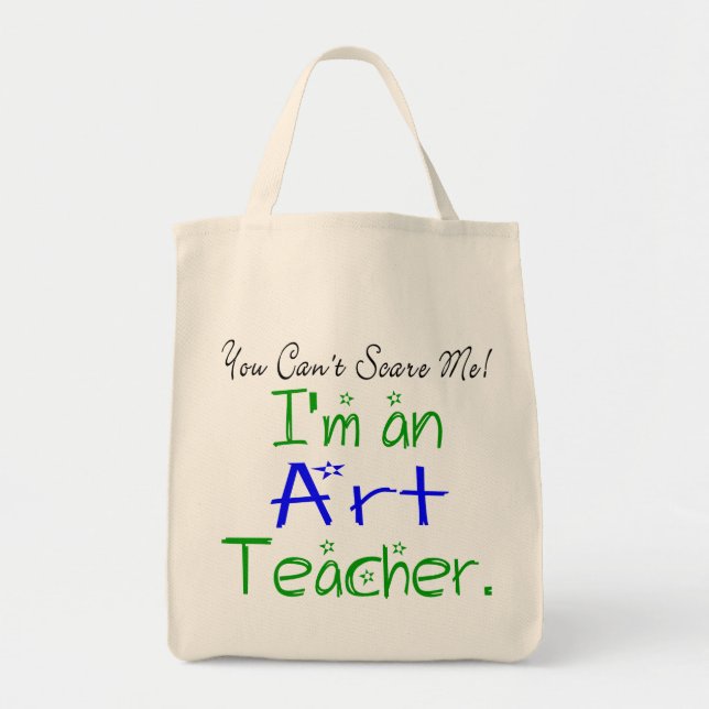 Bolso De Tela No puedes asustarme profesor de arte (Frente)