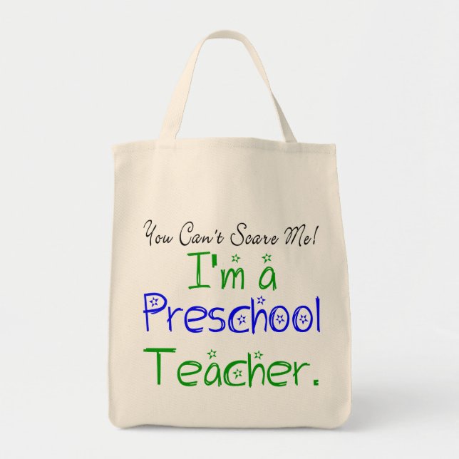 Bolso De Tela No puedes asustarme, soy profesor de preescolar (Frente)